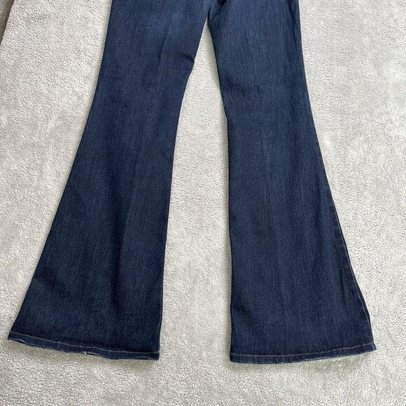 J Brand Women's Babe Flare Bell Bottom Stretch Denim Jeans Size 26 Blue Made USA - Picture 5 of 13